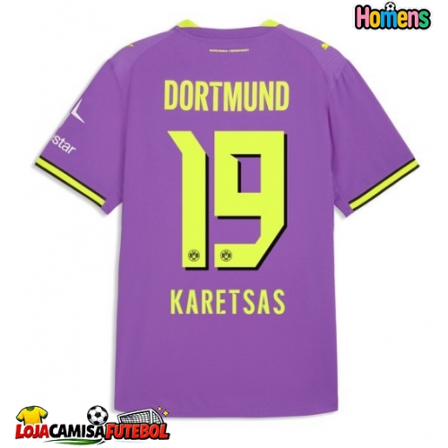 Camisa de Futebol Borussia Dortmund Konstantinos Karetsas #19 Equipamento Alternativo 2026-27 Manga Curta